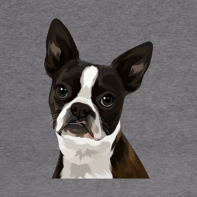 Boston Terrier Illustration by Heywids